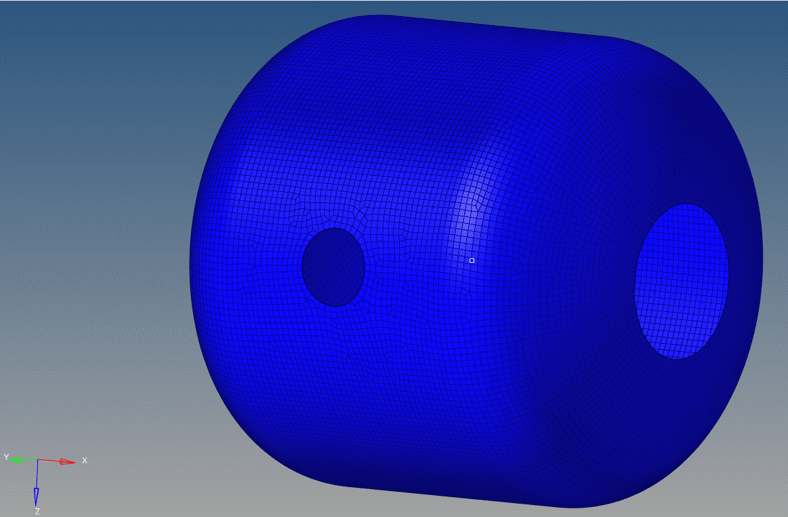 External FEA mesh imported into Cadfil to apply laminate properties
