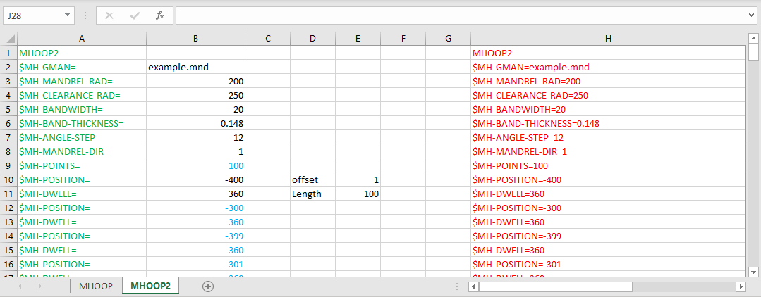 Cadfil hoop winding spreadsheet example